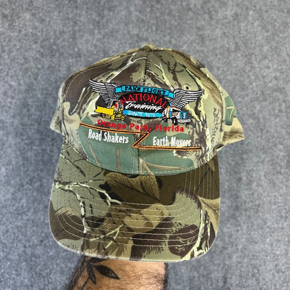 Nissun Camo National Training Trucker Hat Orange Park Florida Road Shakers Cap